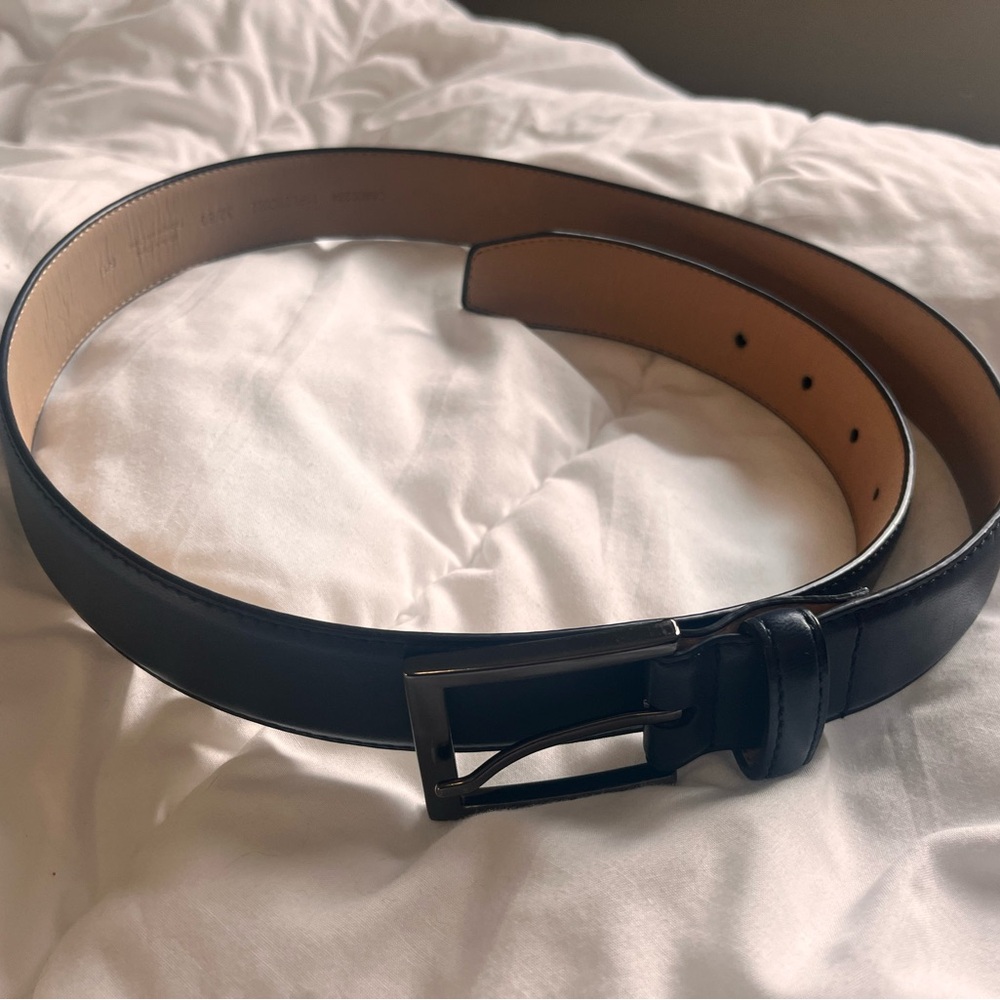 Men's Black Leather Belt